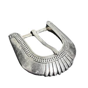 Vintage Unisex Western Belt Buckle Silver